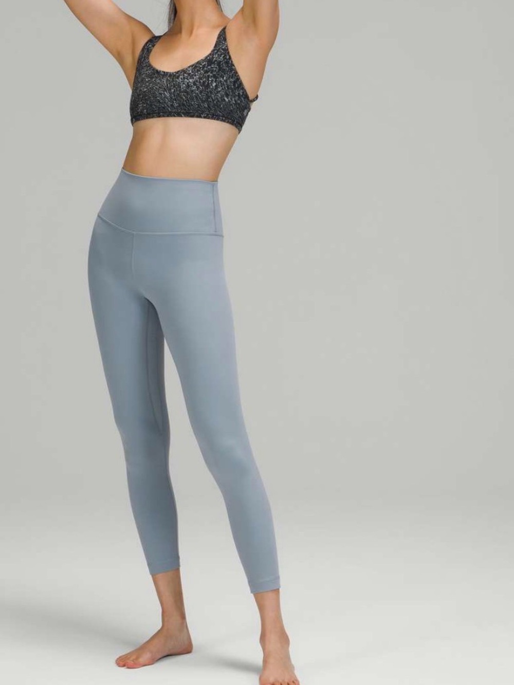 High-Waist Light Blue Women's Performance Leggings